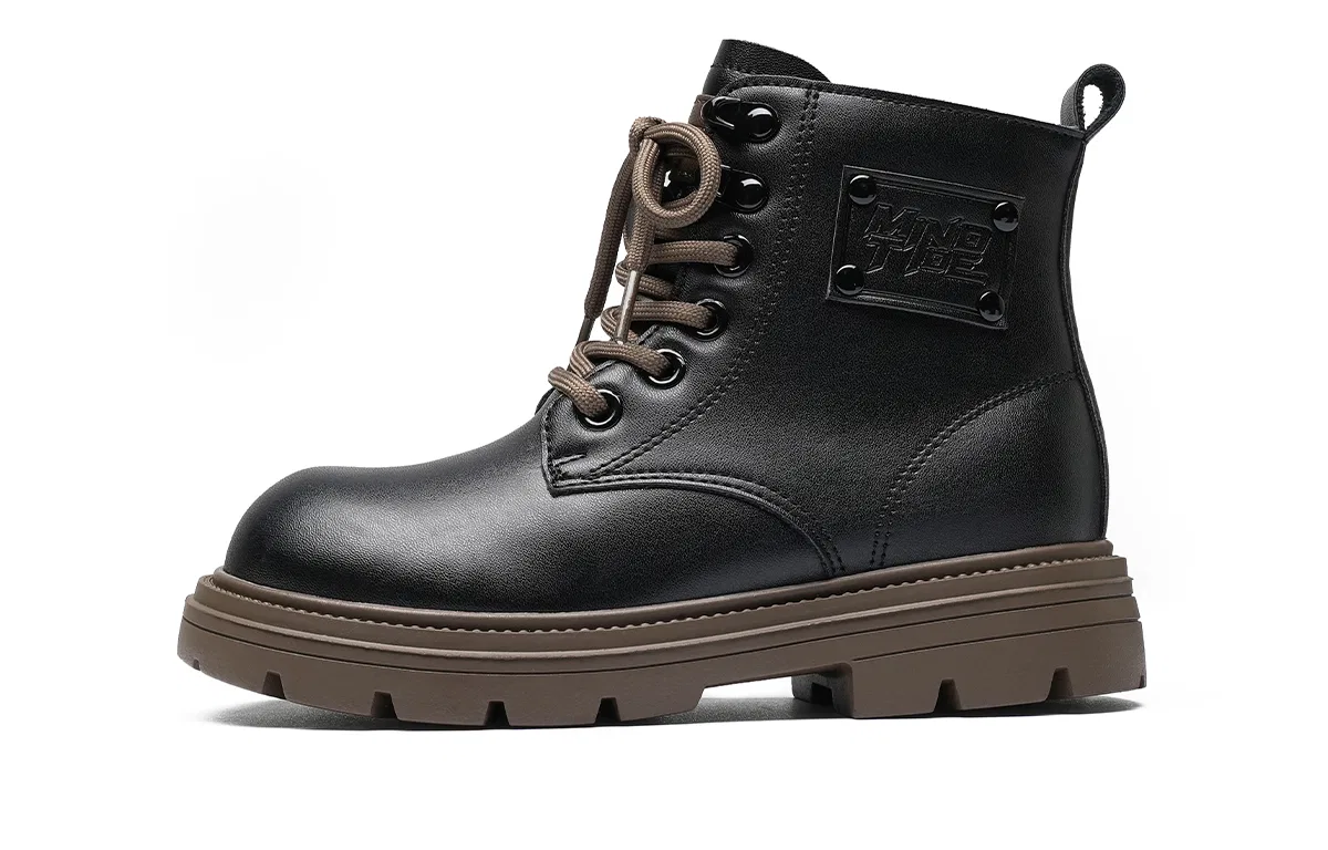 Детские ботинки из синтетической кожи HLA, Black Brown