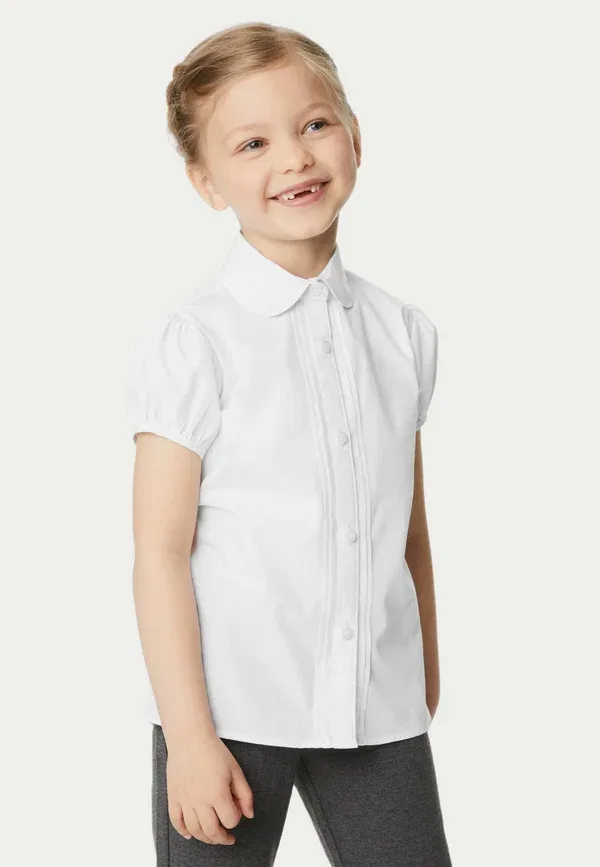 Комплект из 2 блузок, немнущаяся, button-down blouse, Marks & Spencer, белый — фото 2