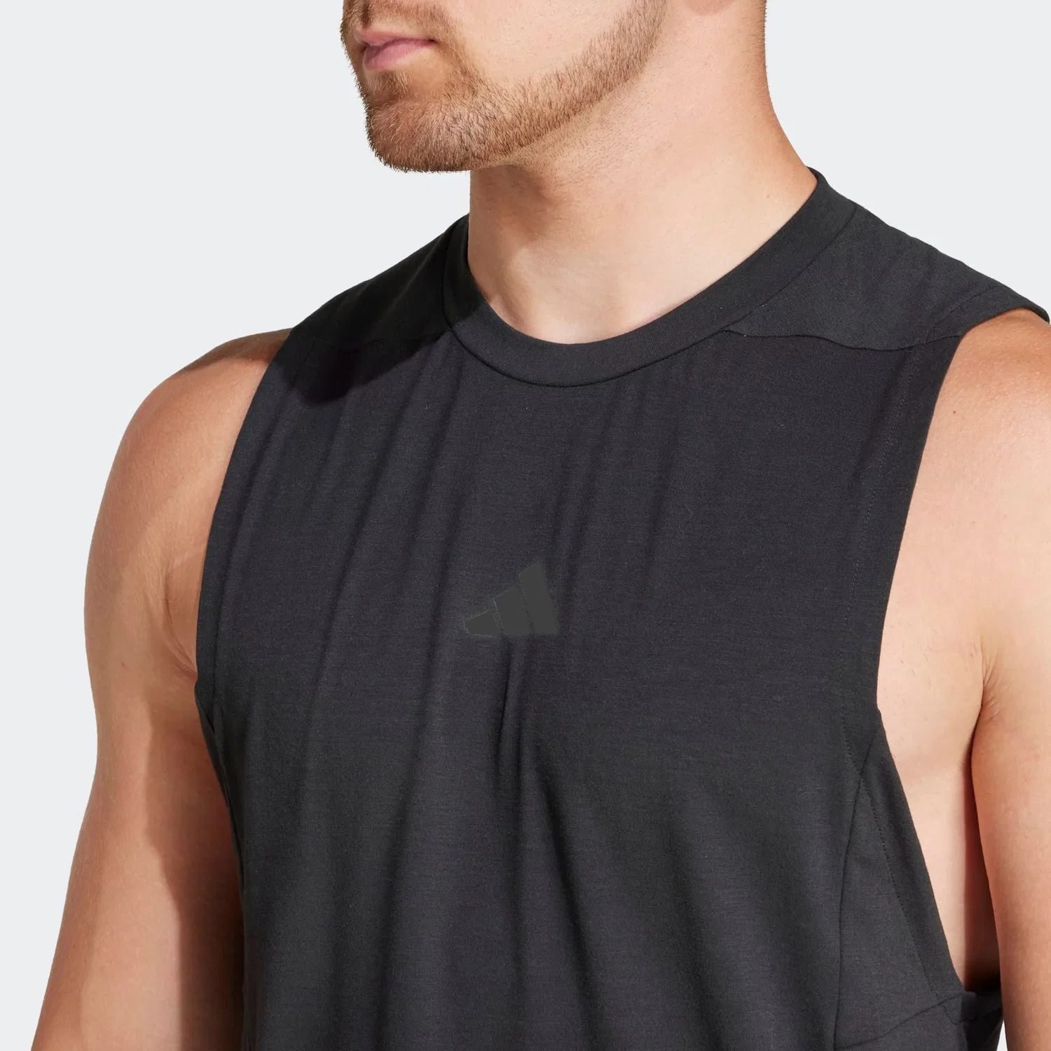 Мужской тренировочный танк-топ с технологией AEROREADY Adidas Performance, Black — фото 4