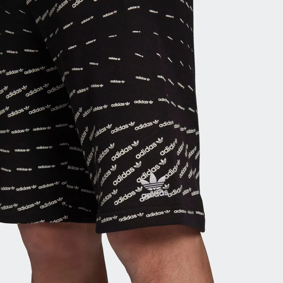 Шорты спортивные с принтом Graphics Monogram adidas, Черный — фото 3