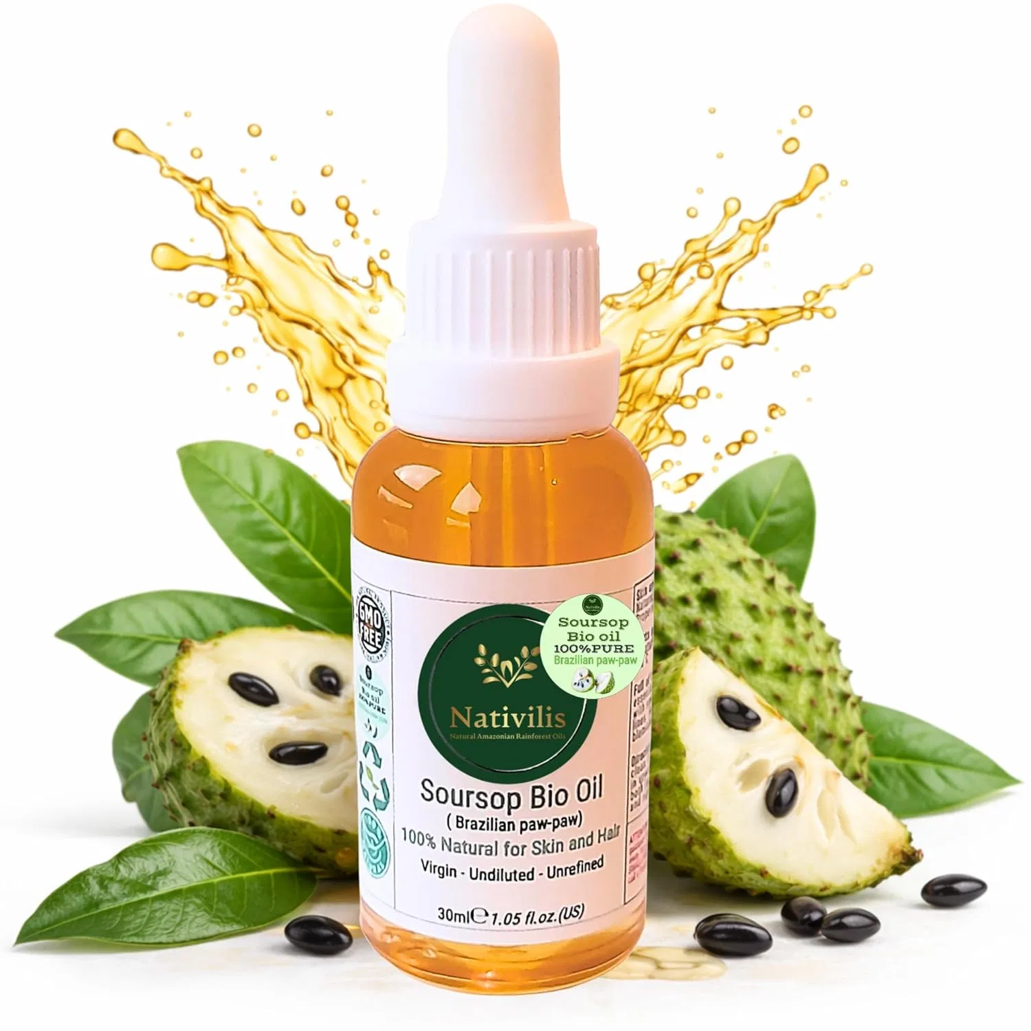 Масло для лица и тела Nativilis Organic Soursop Oil, 30 мл Nativilis Natural Essential Oils