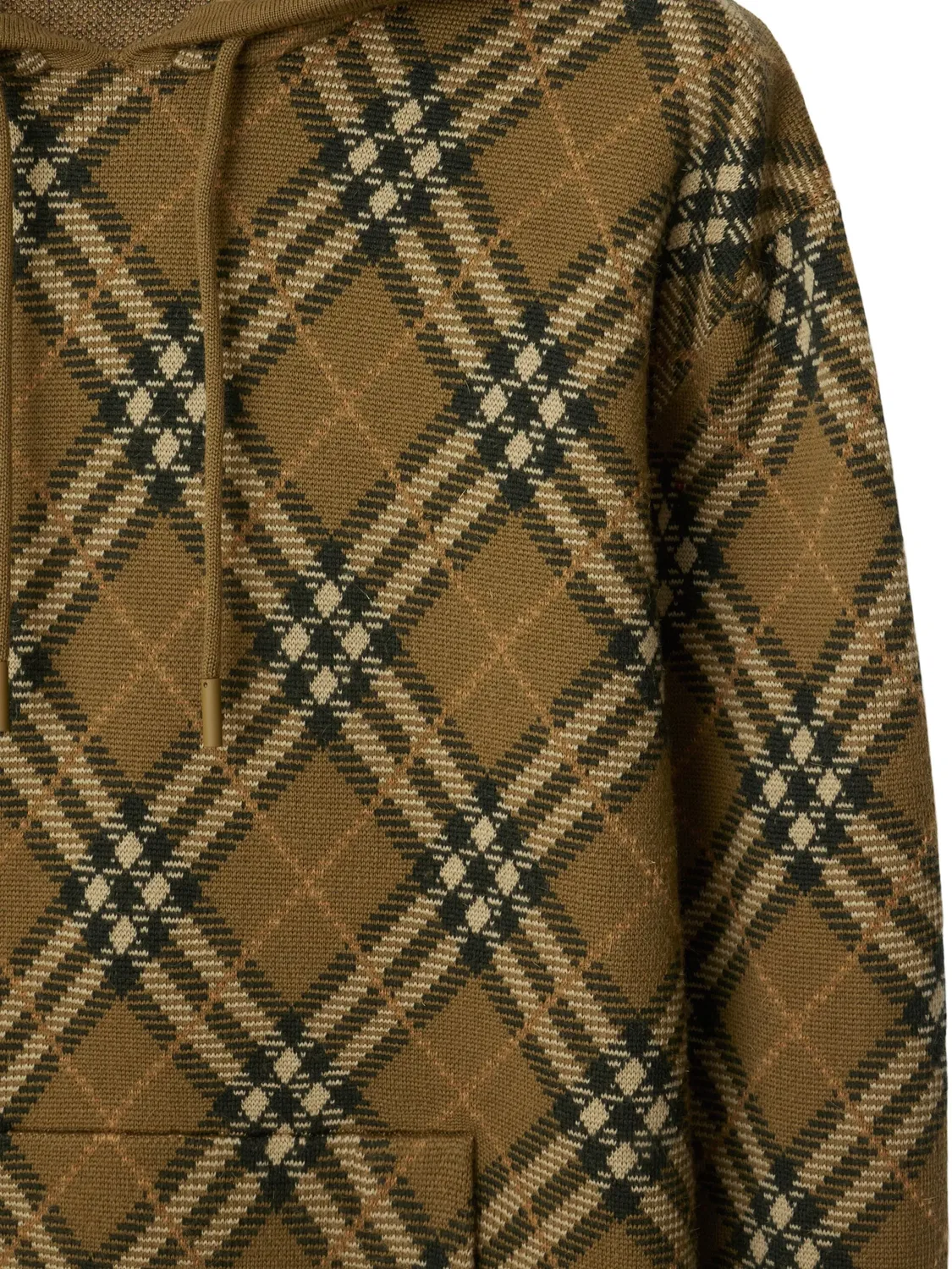 Худи с рисунком Nova Check Burberry, светло-коричневый — фото 2