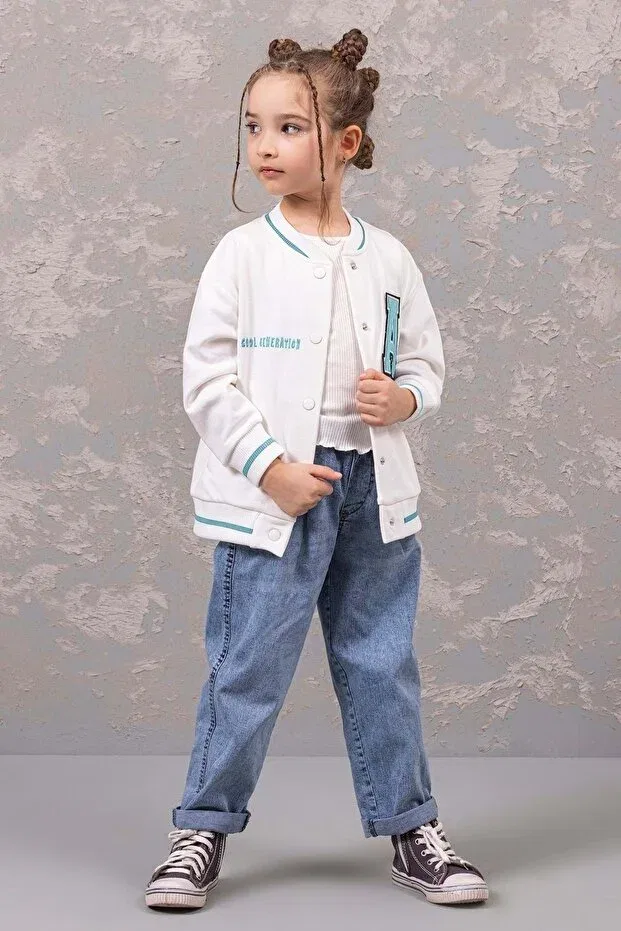 Детский кардиган для девочек с принтом Basics Ww Waka Waka Kids Store, Mint — фото 4