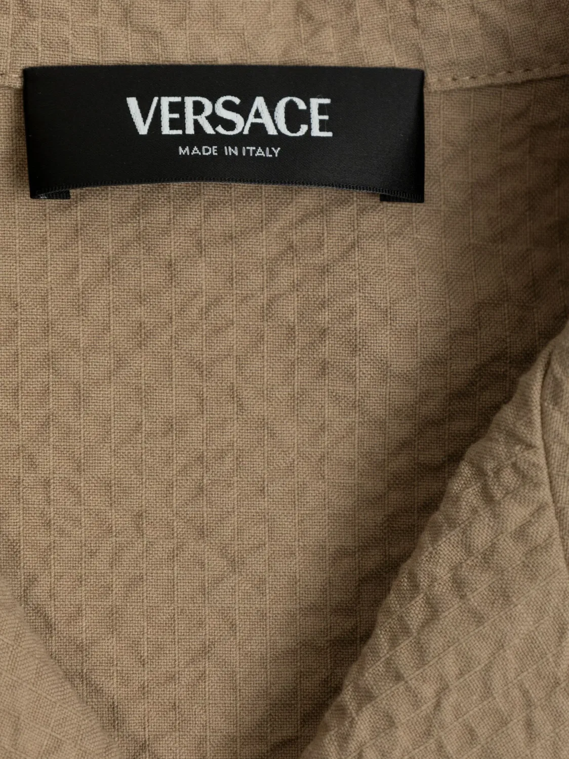 Рубашка из неутрального хлопка с эластаном Versace, нейтральный — фото 3