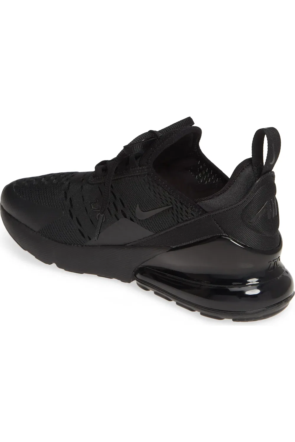 Детские кроссовки на шнуровке Air Max 270 Nike, черный/черный — фото 2