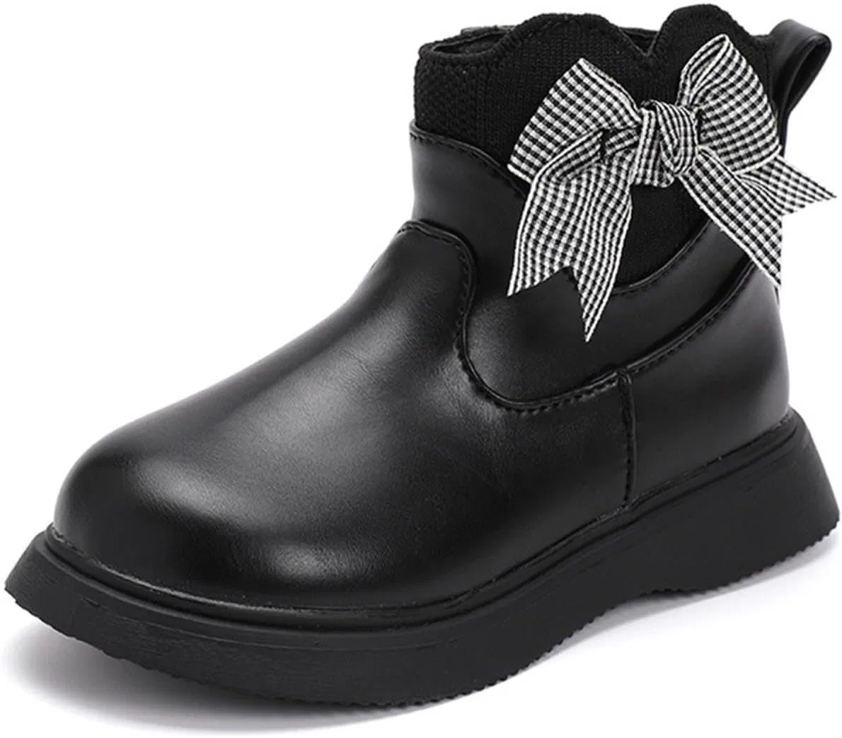 Детские сапоги для девочек с мехом на молнии Zzalalana, Black — фото 2