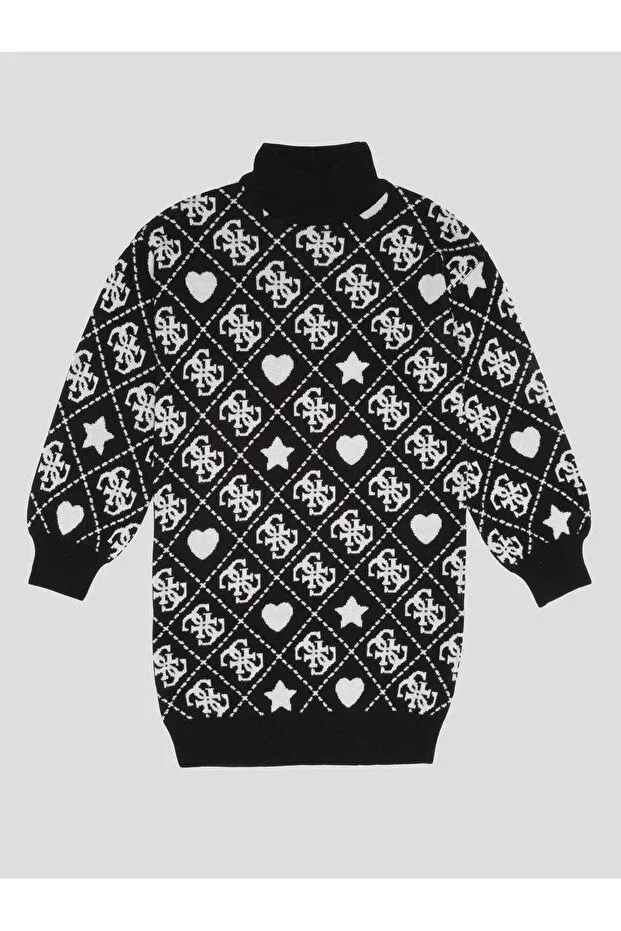 Детская толстовка-свитер для девочек с длинным рукавом Guess, Black