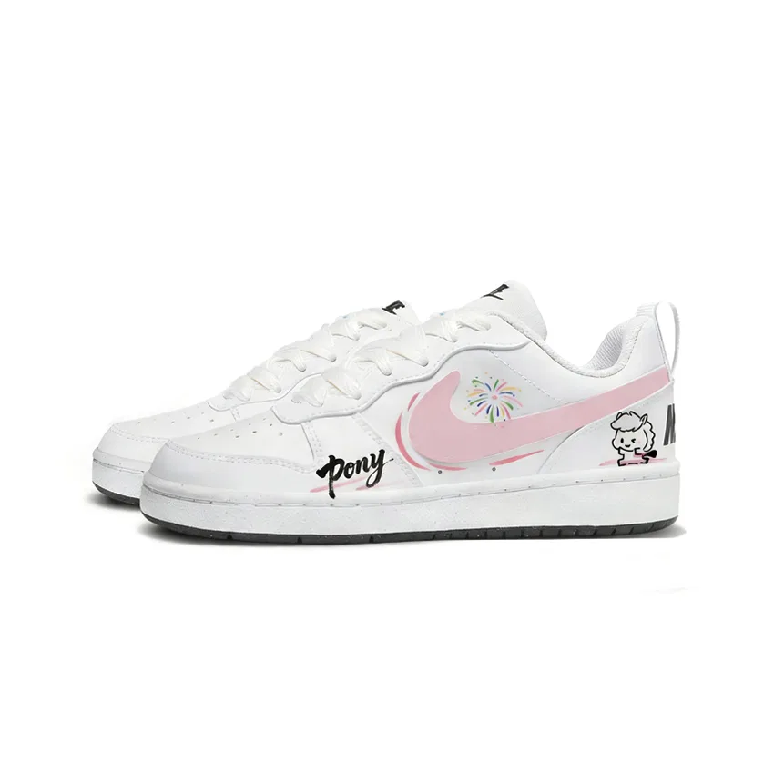 Кроссовки для скейтбординга Court Borough Kids, Nike, Pink White — фото 4