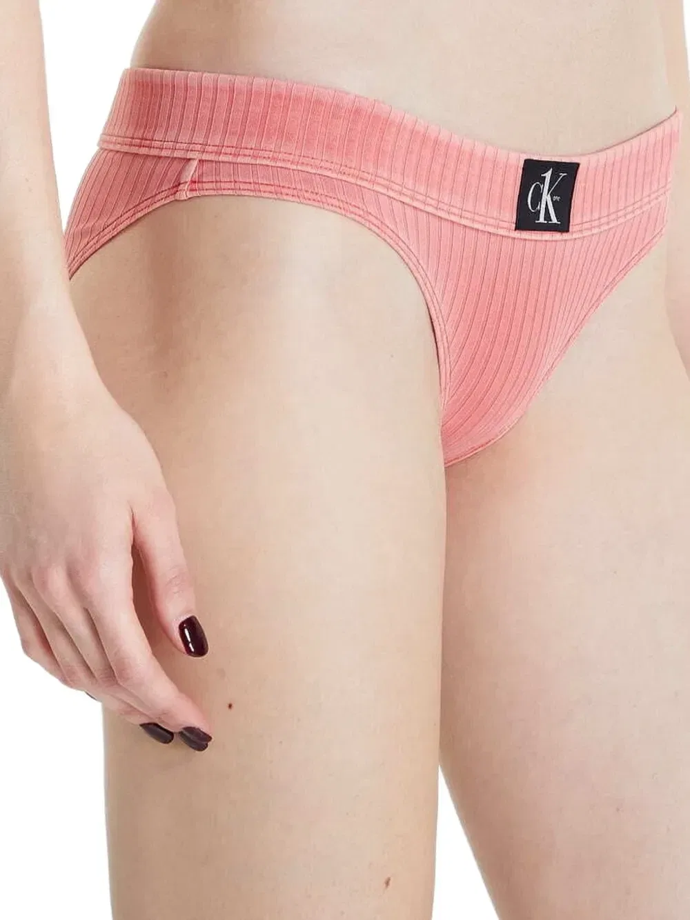 Плавки бикини с логотипом-нашивкой Calvin Klein, розовый — фото 2