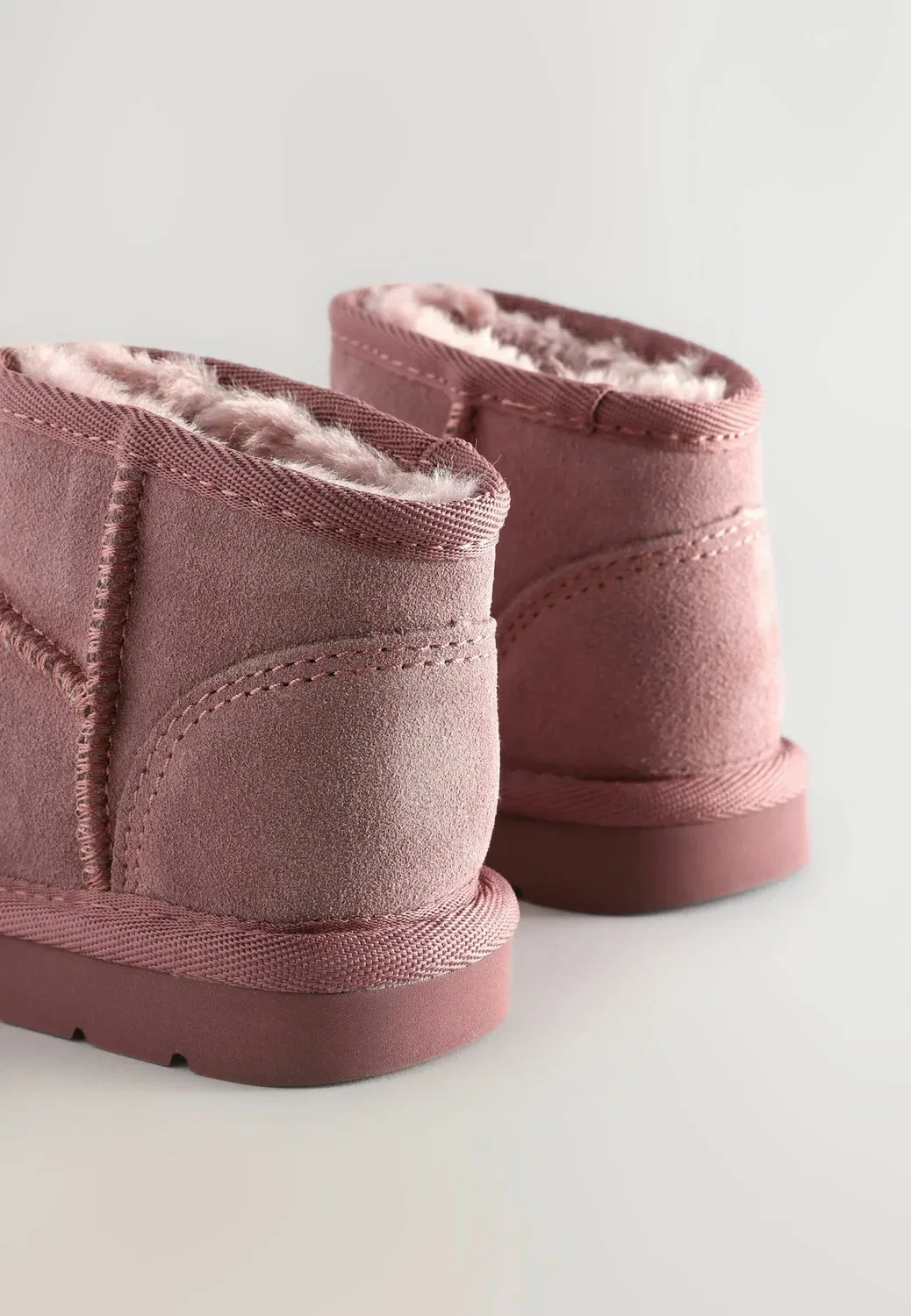 Водоотталкивающие замшевые сапоги без шнурков - детская обувь Next, Pink — фото 3