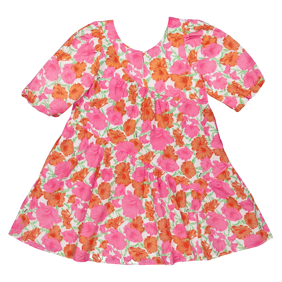 Платье-макси с асимметричным вырезом и цветочным принтом Kids Asymmetric Neckline Floral Print Maxi Dress MSGM, Multicolor — фото 3