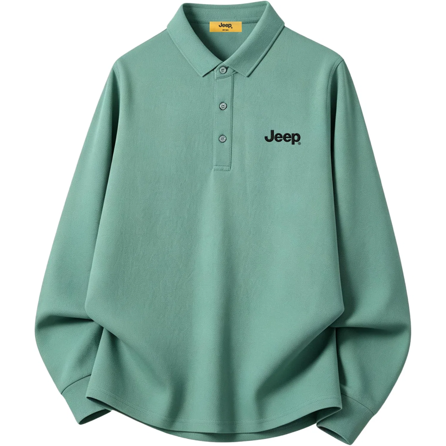 Детское поло Jeep с воротником, прямой крой, Pea Green