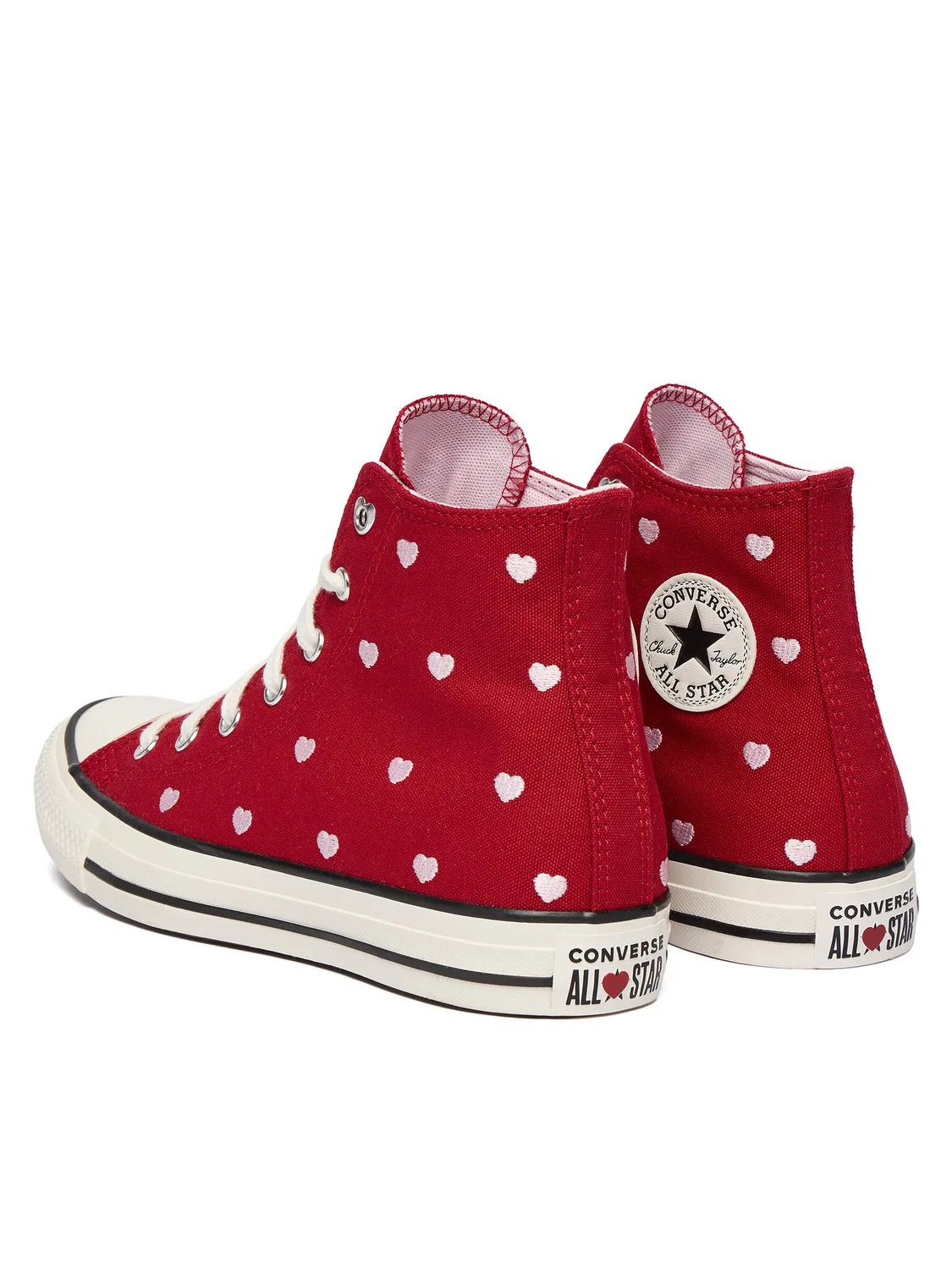 Кроссовки из ткани chuck taylor all star hearts & roses для девочки Chuck Taylor All Star Hearts Roses Converse, красный — фото 3