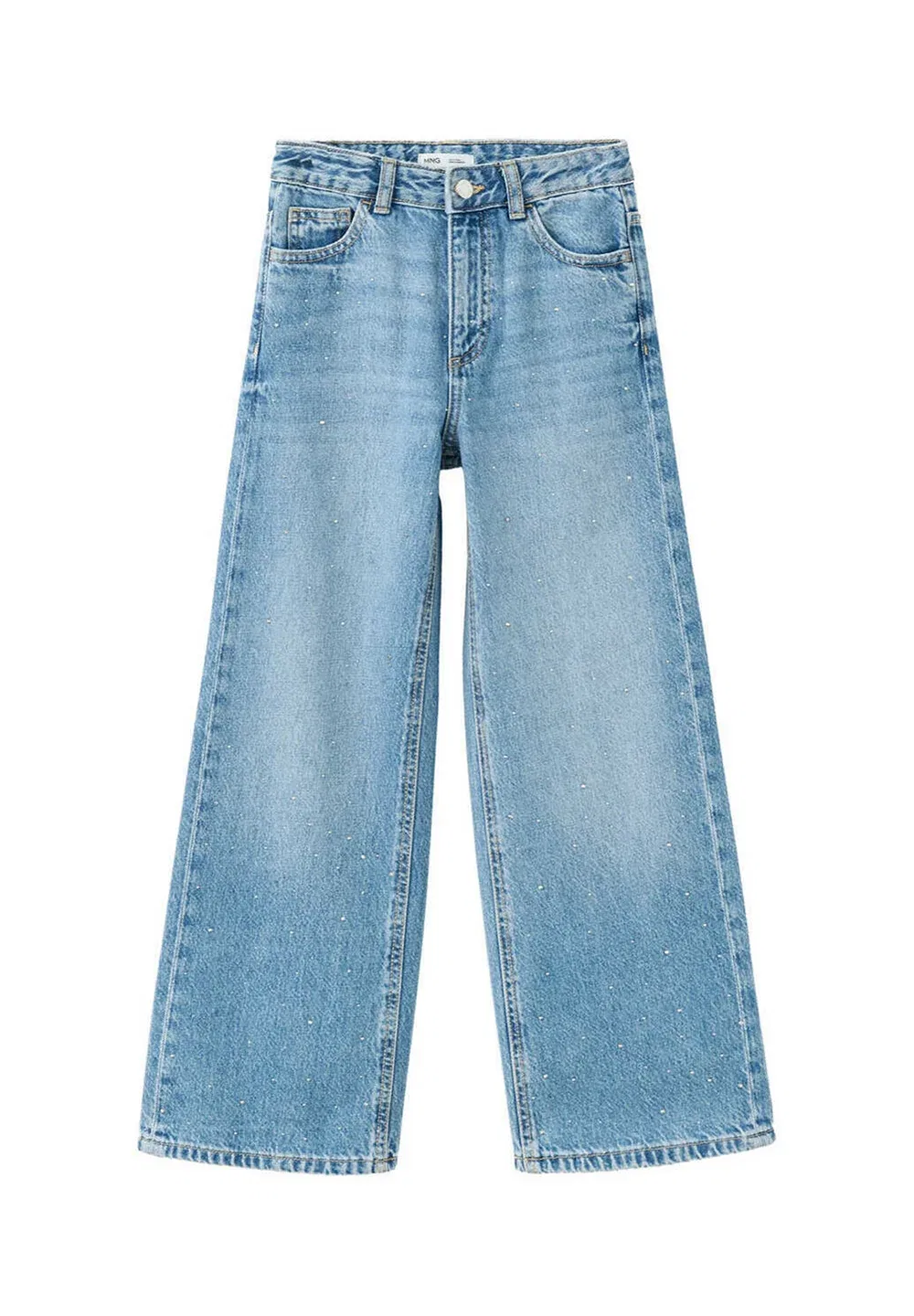 Детские джинсы свободного кроя Mango Kids, Blue — фото 3