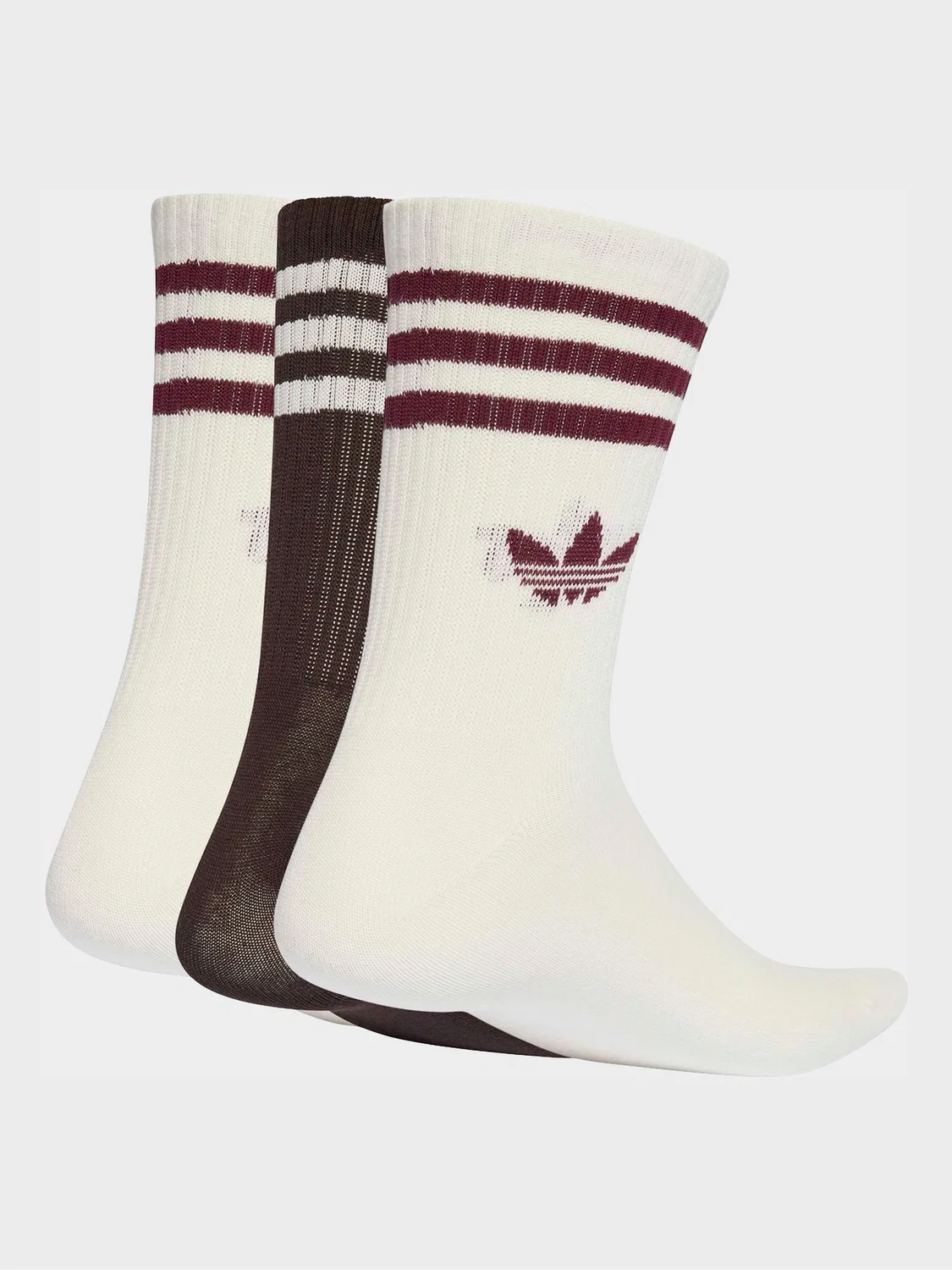 Носки, высокие, 3 пары, adidas Originals, коричневый — фото 2