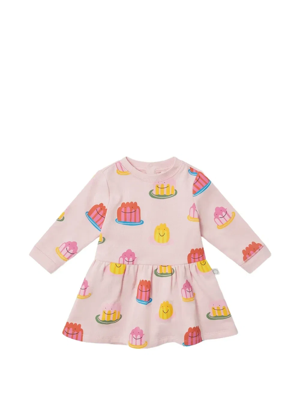Платье с длинными рукавами и принтом «желе» Stella McCartney Kids, розовый