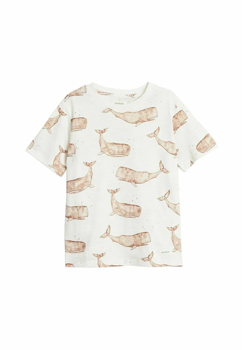 Футболка унисекс с принтом в виде китовой шерсти Newbie, Off-White — фото 3