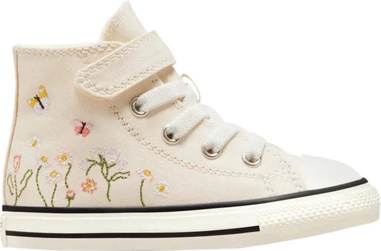 

Кроссовки Converse Chuck Taylor All Star Easy-On High TD Embroidered Floral Print - Natural Ivory, белый