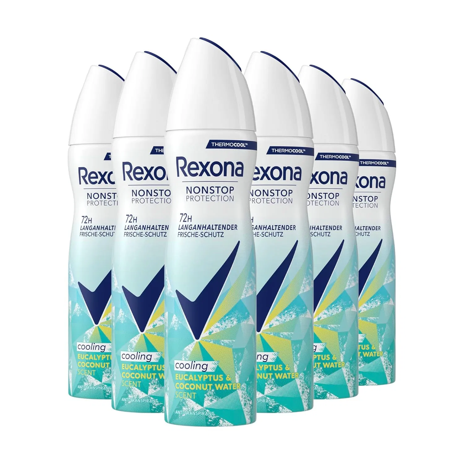 Антиперспирант-спрей Rexona Nonstop Protection с ароматом эвкалипта и кокосовой воды, 6 x 150 мл — фото 2