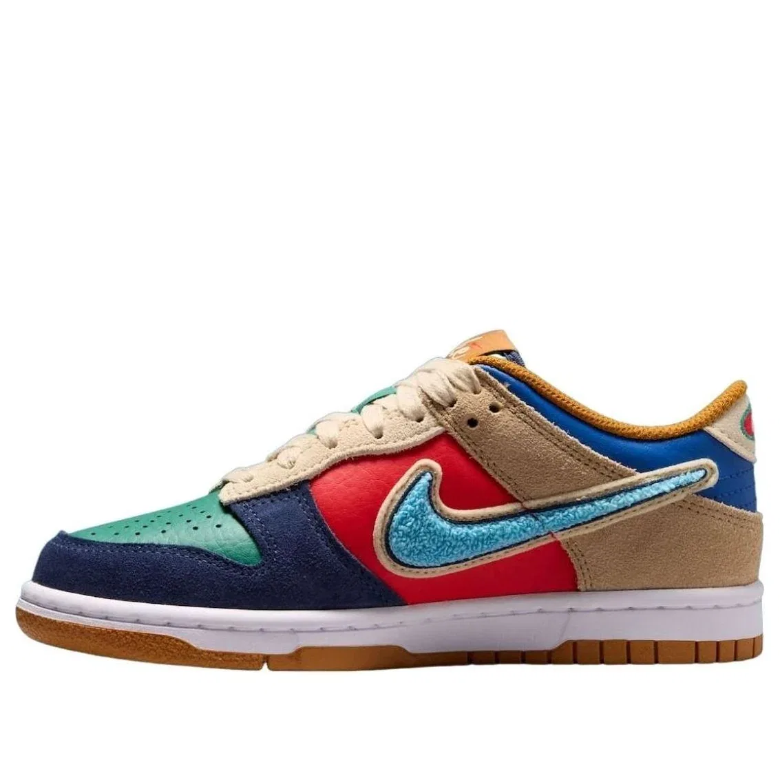 Детские кроссовки Nike Dunk Low Midnight Navy Noise Green, мультиколор