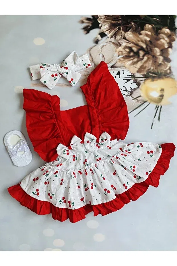 Детский комбинезон для девочек с принтом Mini Kids Baby, Red