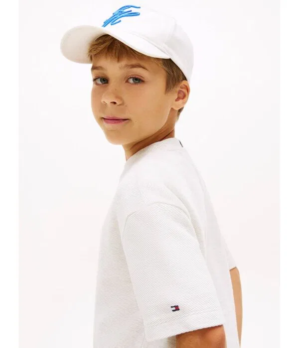 Детская футболка с круглым вырезом Regular Fit Tommy Hilfiger, Écru — фото 4