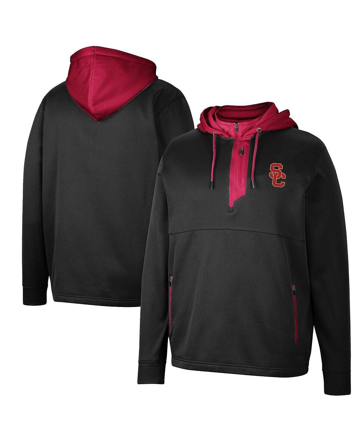 

Мужская толстовка с капюшоном usc trojans luge 3.0 quarter zip черного цвета Colosseum, черный