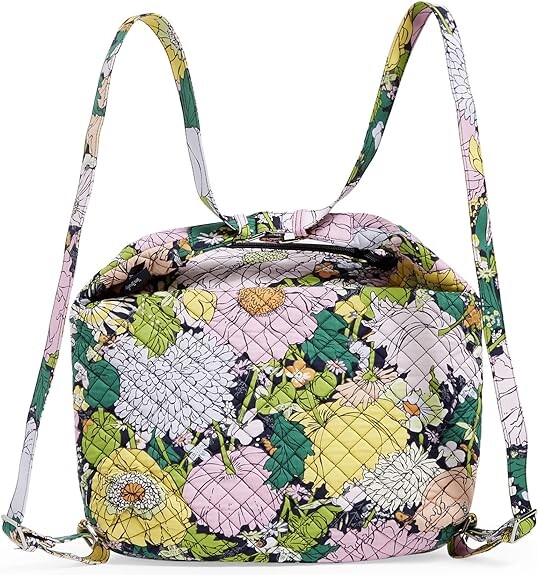 

Хлопковая трансформируемая сумка-рюкзак на плечо Vera Bradley, цветочный