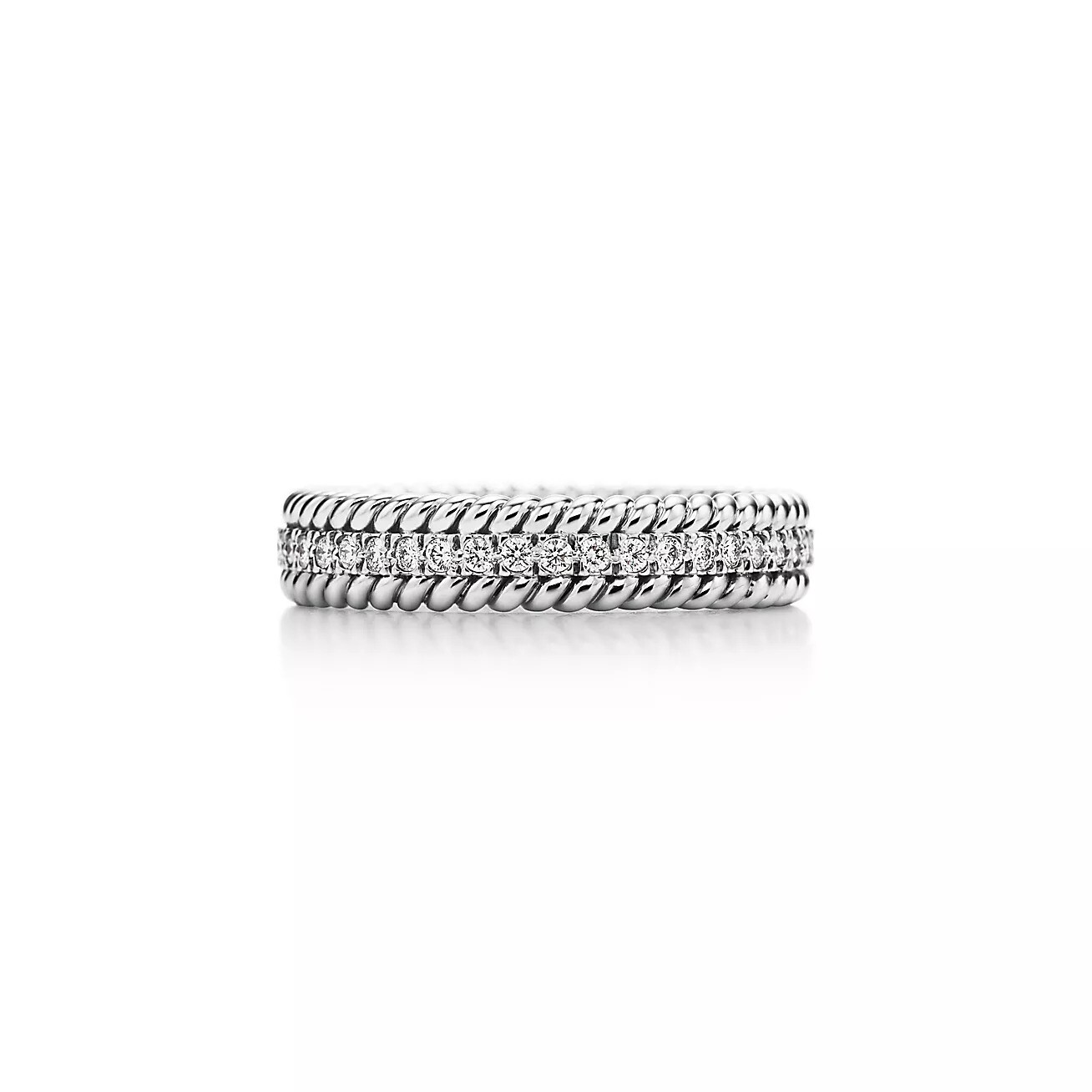 

Кольцо Tiffany & Co. Jean Schlumberger by Tiffany Rope Two-row, платина/бриллианты