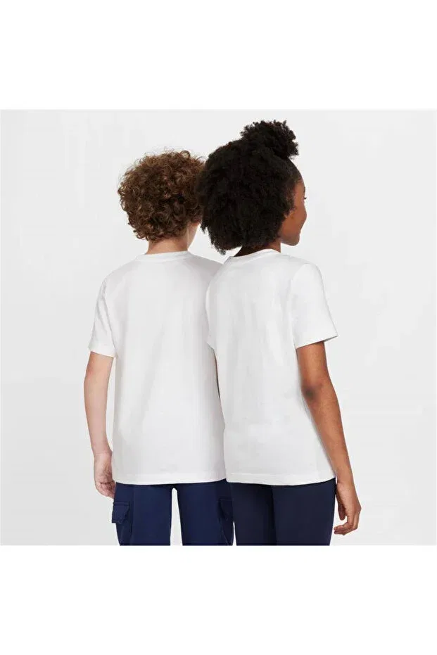 Детская футболка с принтом K Nsw Tee Futura Hbr Nike, White — фото 3
