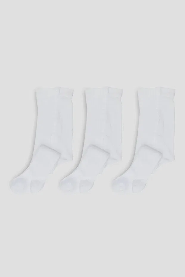 Детские колготки для девочек с узором из 3 штук Defne Baby, White