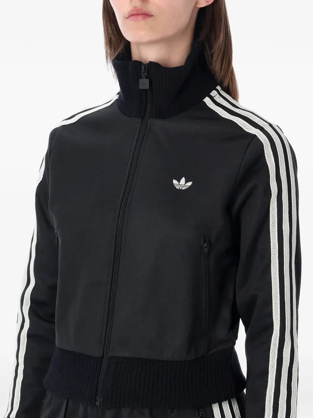 Куртка с вышитым логотипом и полосками Adidas, черный — фото 3