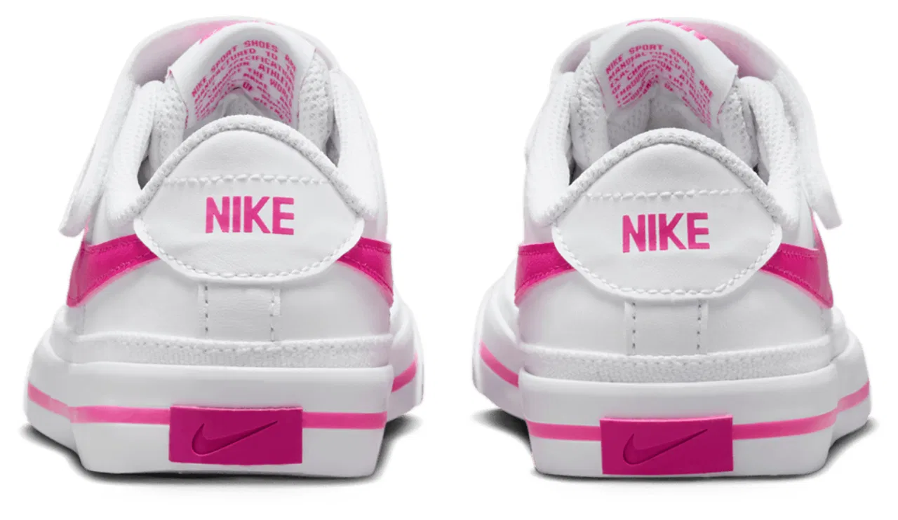 Кроссовки для мальчиков Court Legacy Nike, цвет White/Laser Fuchsia — фото 3