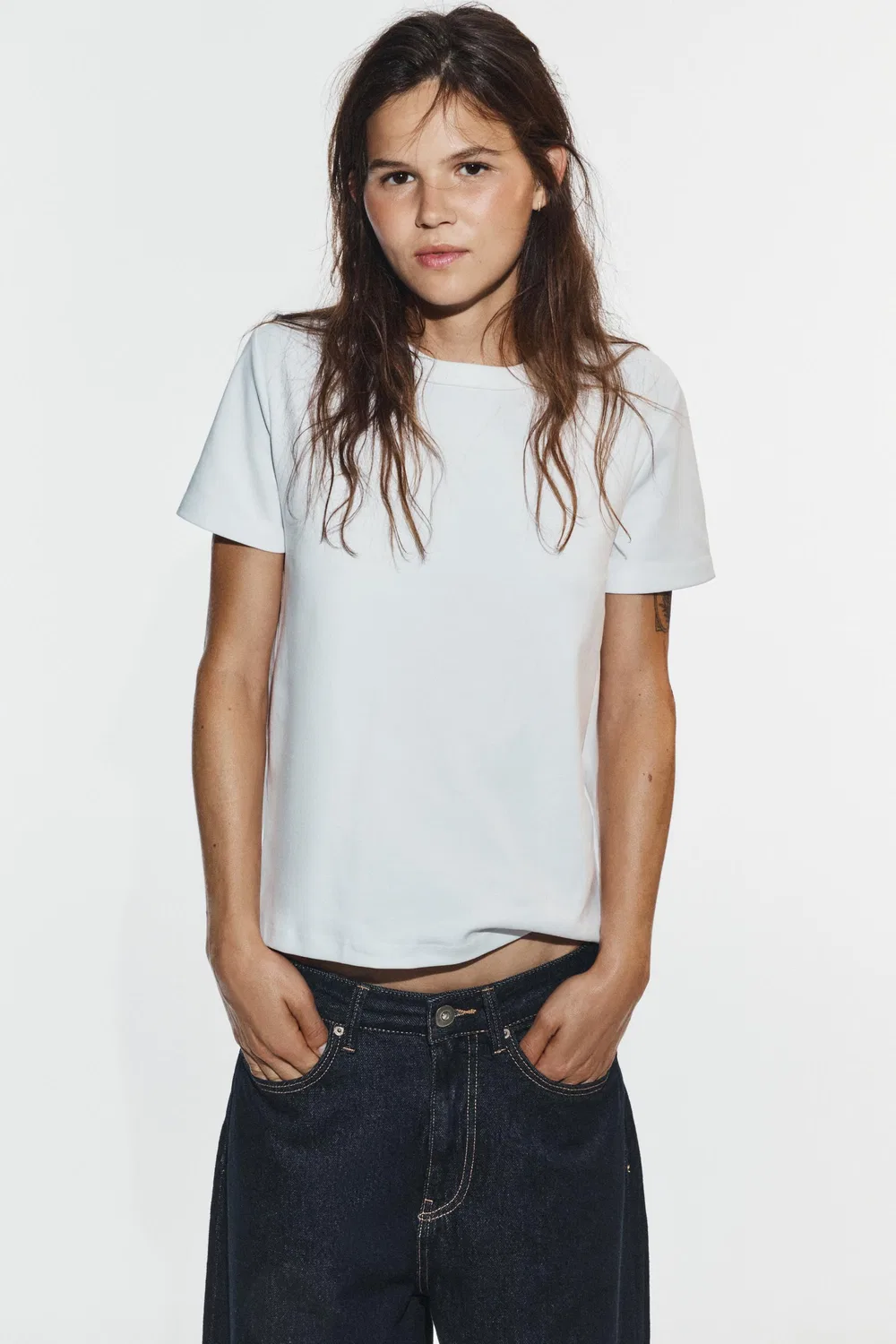 Джинсовые шорты TRF BAGGY ZARA, Dark indigo — фото 3