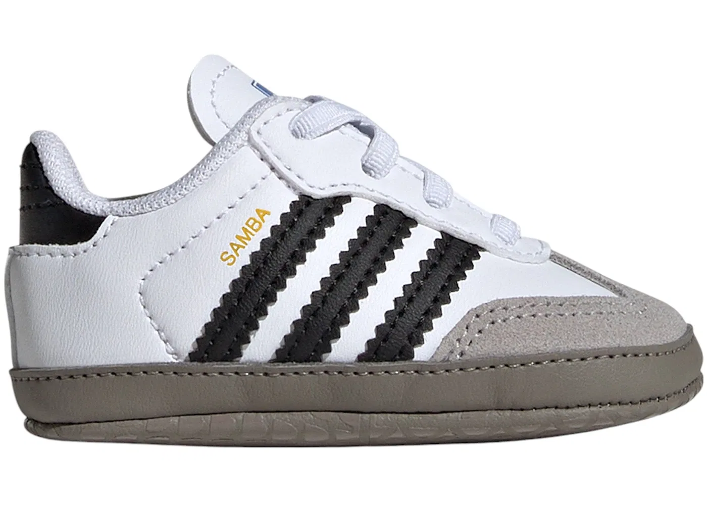 Детские кроссовки с замшевыми вставками Adidas Samba, Cloud White/Core Black/Clear Granite
