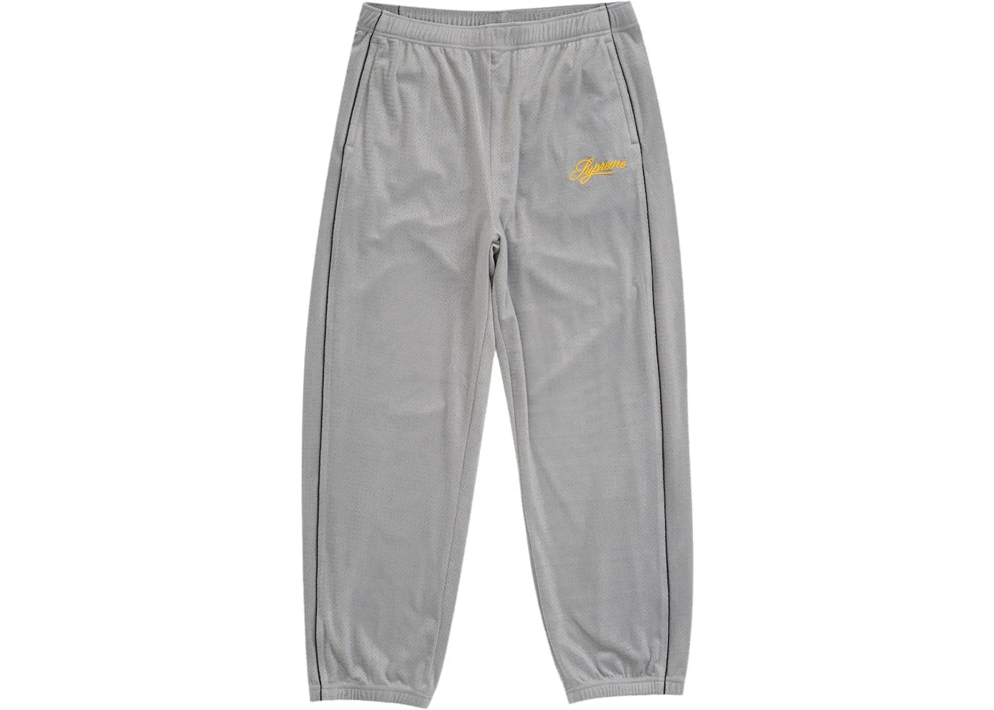 Мужские спортивные штаны с сетчатыми вставками Supreme Velour Mesh Track Pant, Silver
