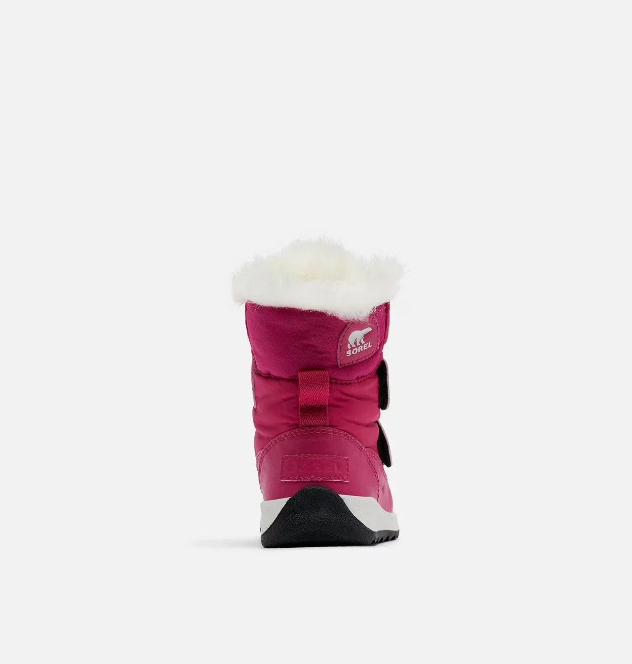 Детские зимние ботинки на липучке с искусственным мехом Sorel Whitney II Strap, розовый — фото 4