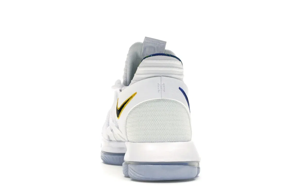 Детские спортивные кроссовки Nike KD 10, White/Game Royal-University Gold — фото 4