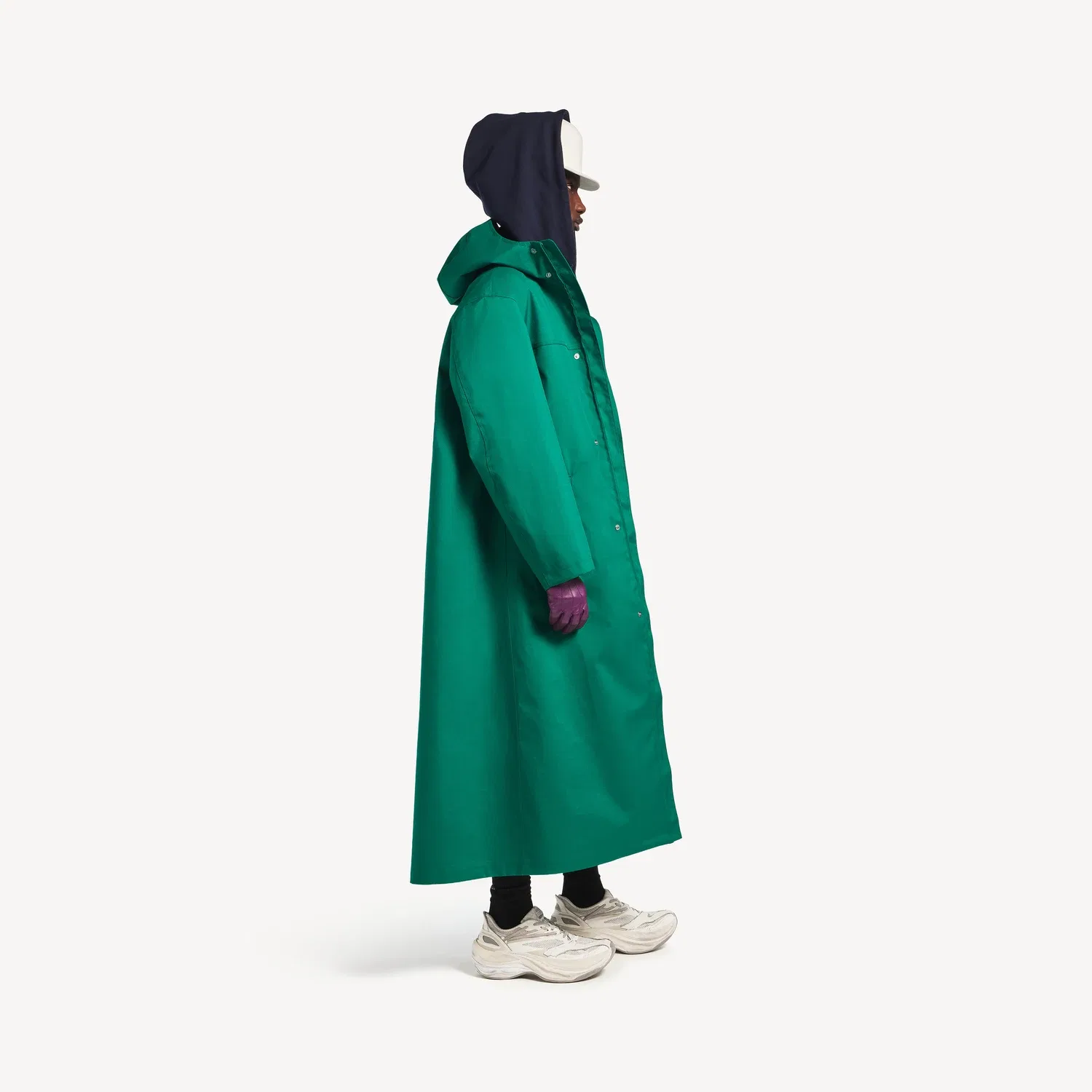 BALENCIAGA Мужская удлиненная ветровка в стиле теквир, зеленая — фото 3