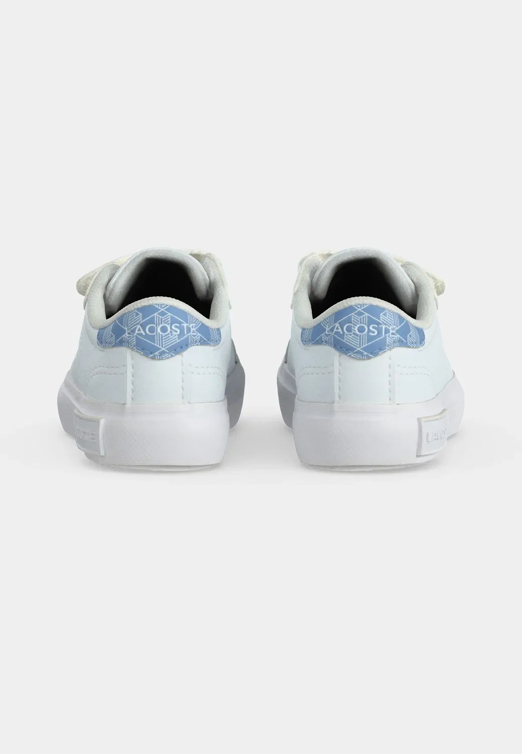 Детские кроссовки на липучках Powercourt унисекс Lacoste, White/Blue — фото 4