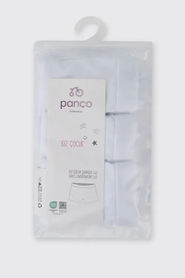 Детский комплект трусов для девочек хлопковый Panço, White
