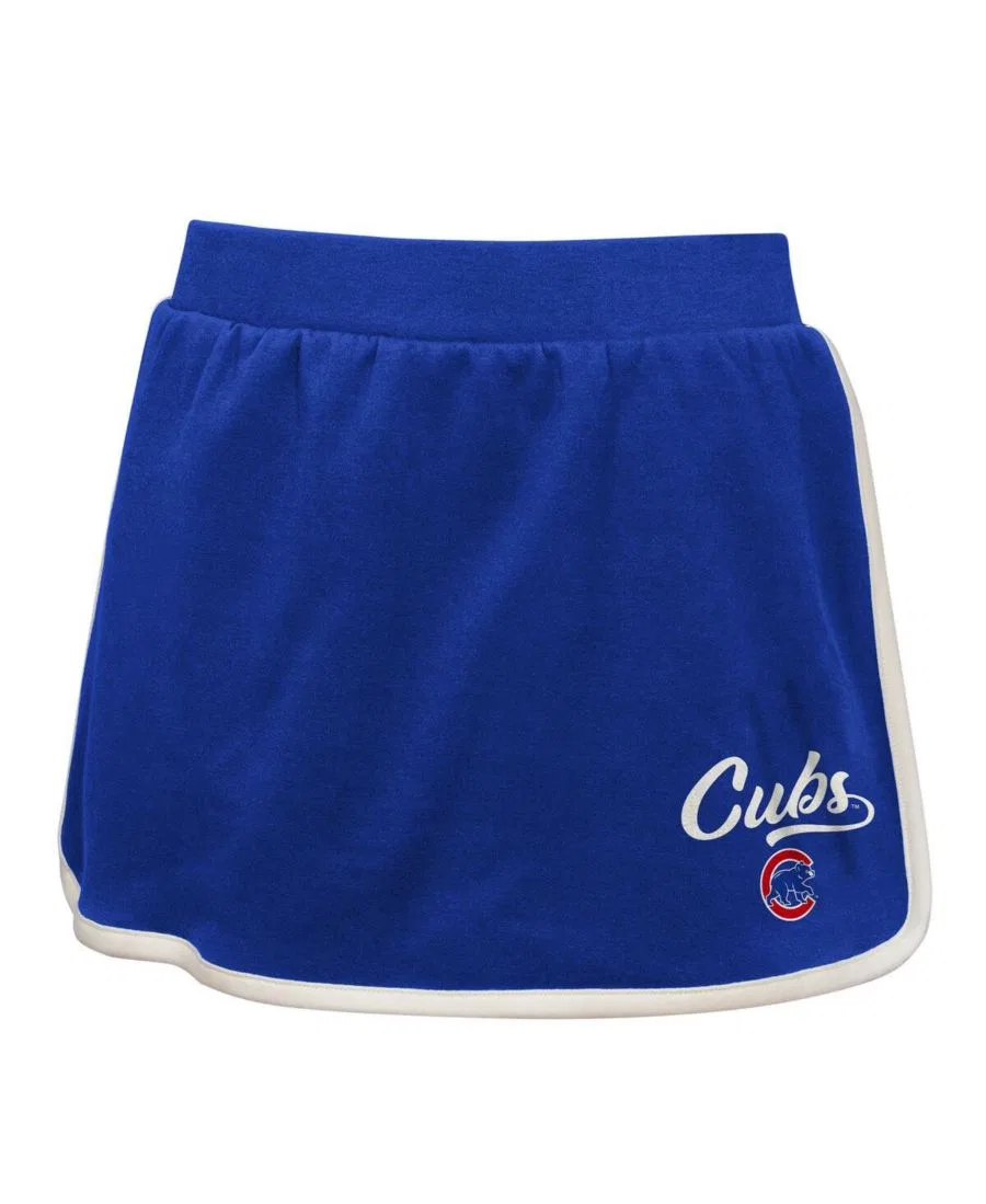 Детский комплект поло и юбки-шорт Chicago Cubs с принтом Outerstuff, Royal — фото 4