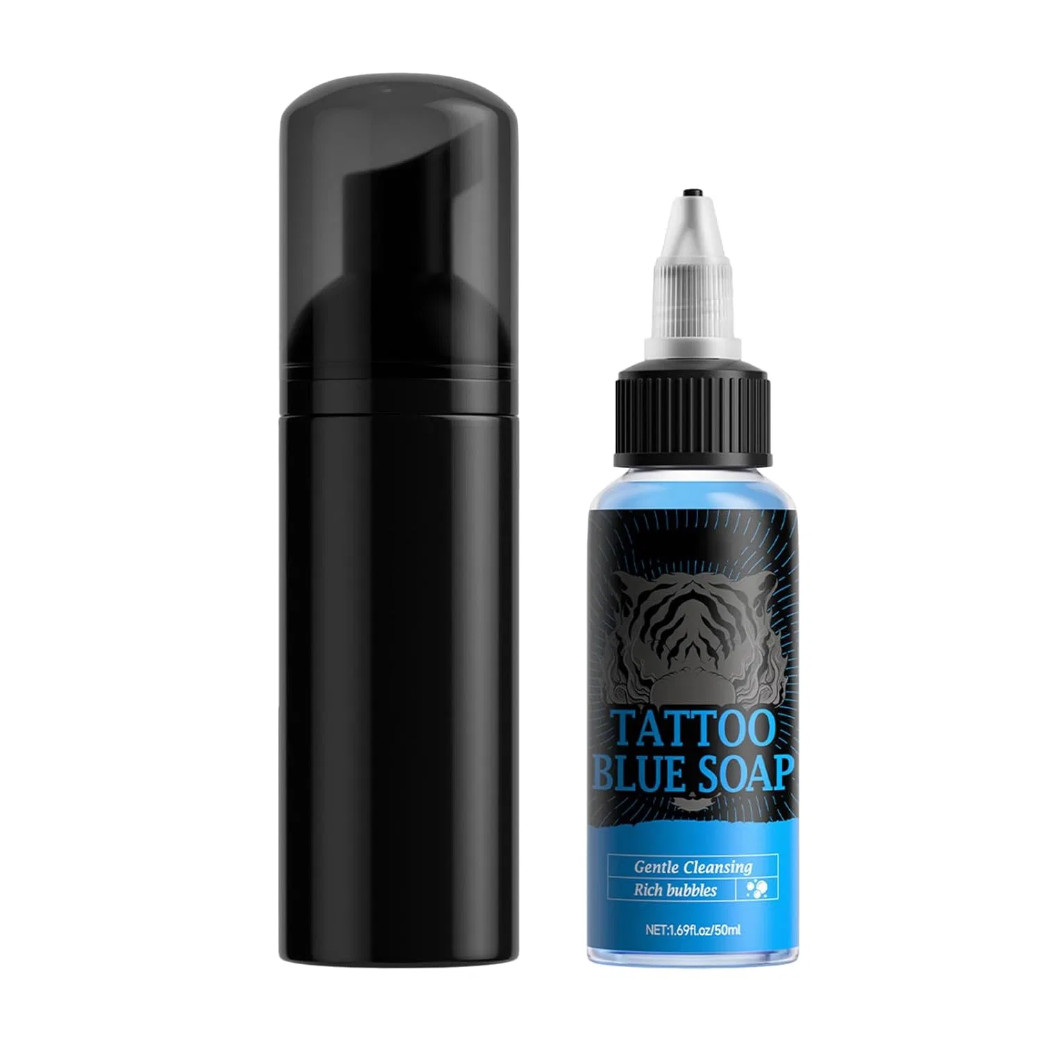 Мыло для пирсинга, 50 мл, Blue Moisture Solution, Generisch, в комплекте с флаконом-пенообразователем