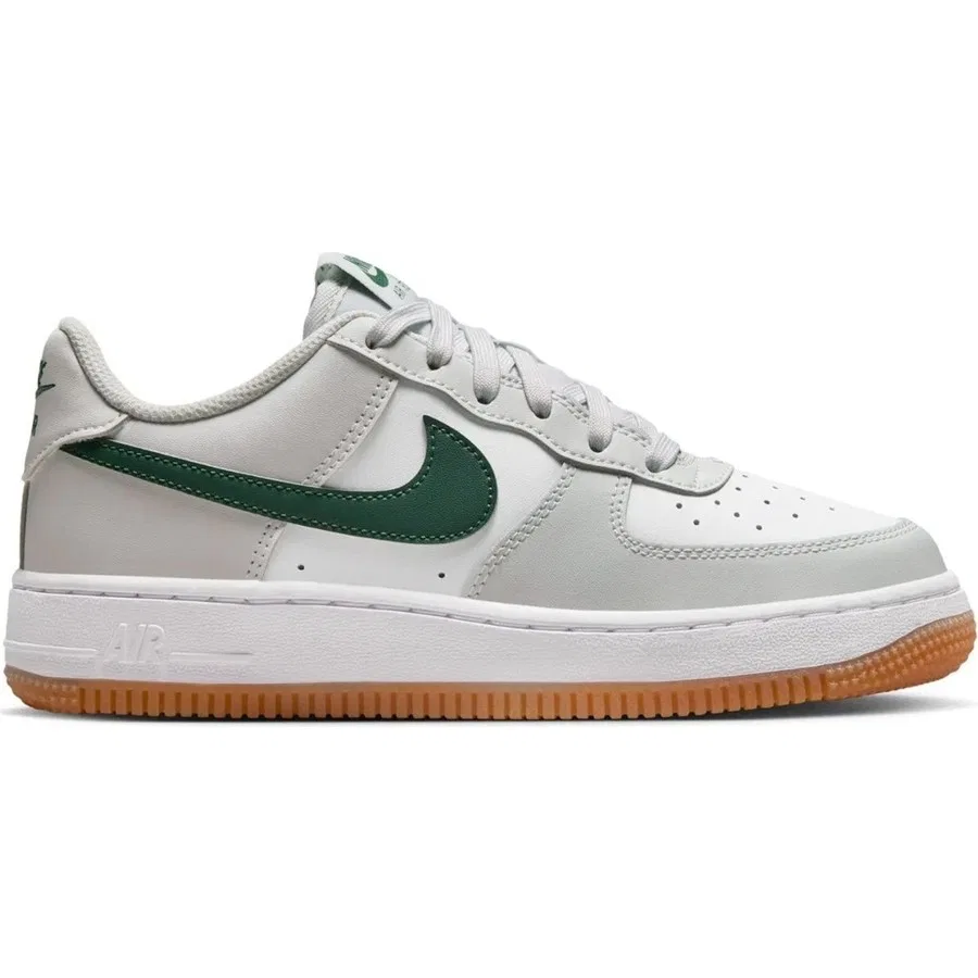 Кроссовки повседневные с кожаным верхом Air Force 1 Nike, Белый А Светло-Зеленый