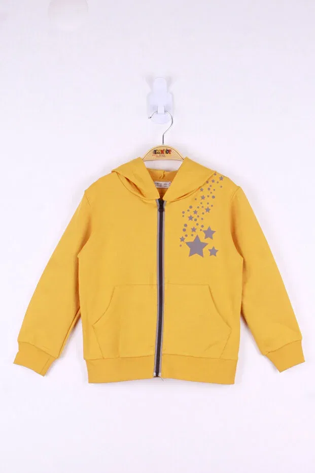 Детский кардиган с принтом Girl'S Star Printed Toontoy, Hardal