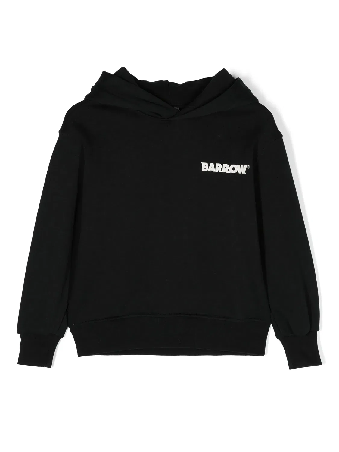 Хлопковое худи с логотипом BARROW, черный