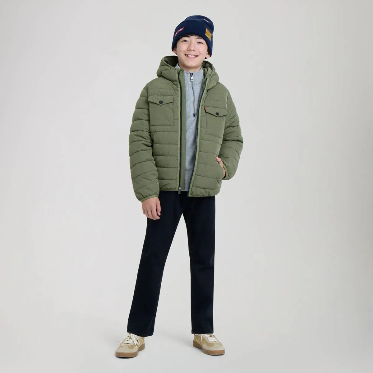 Тяжелый пуховик для мальчиков 8-20 Levi's, Four Leaf Clover - Green