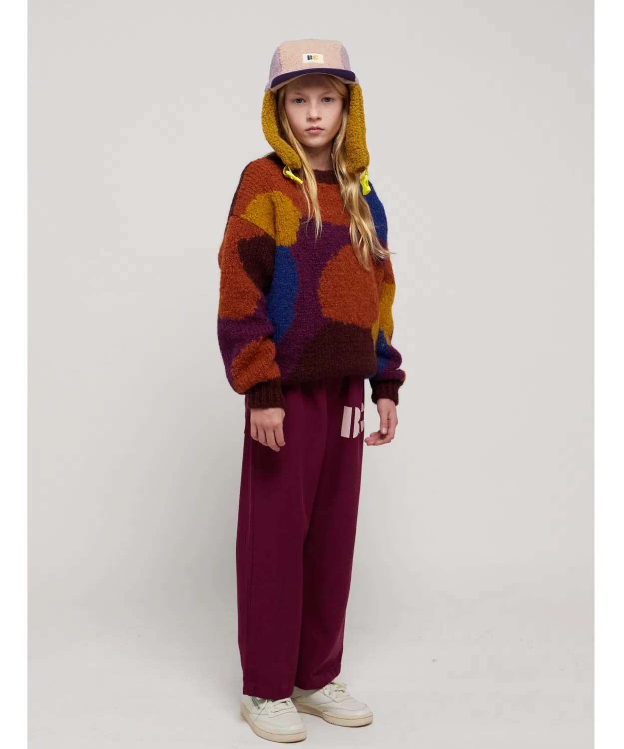 Детские брюки свободного кроя с принтом, модель B.C baggy trousers BOBO CHOSES, Dark Purple — фото 4