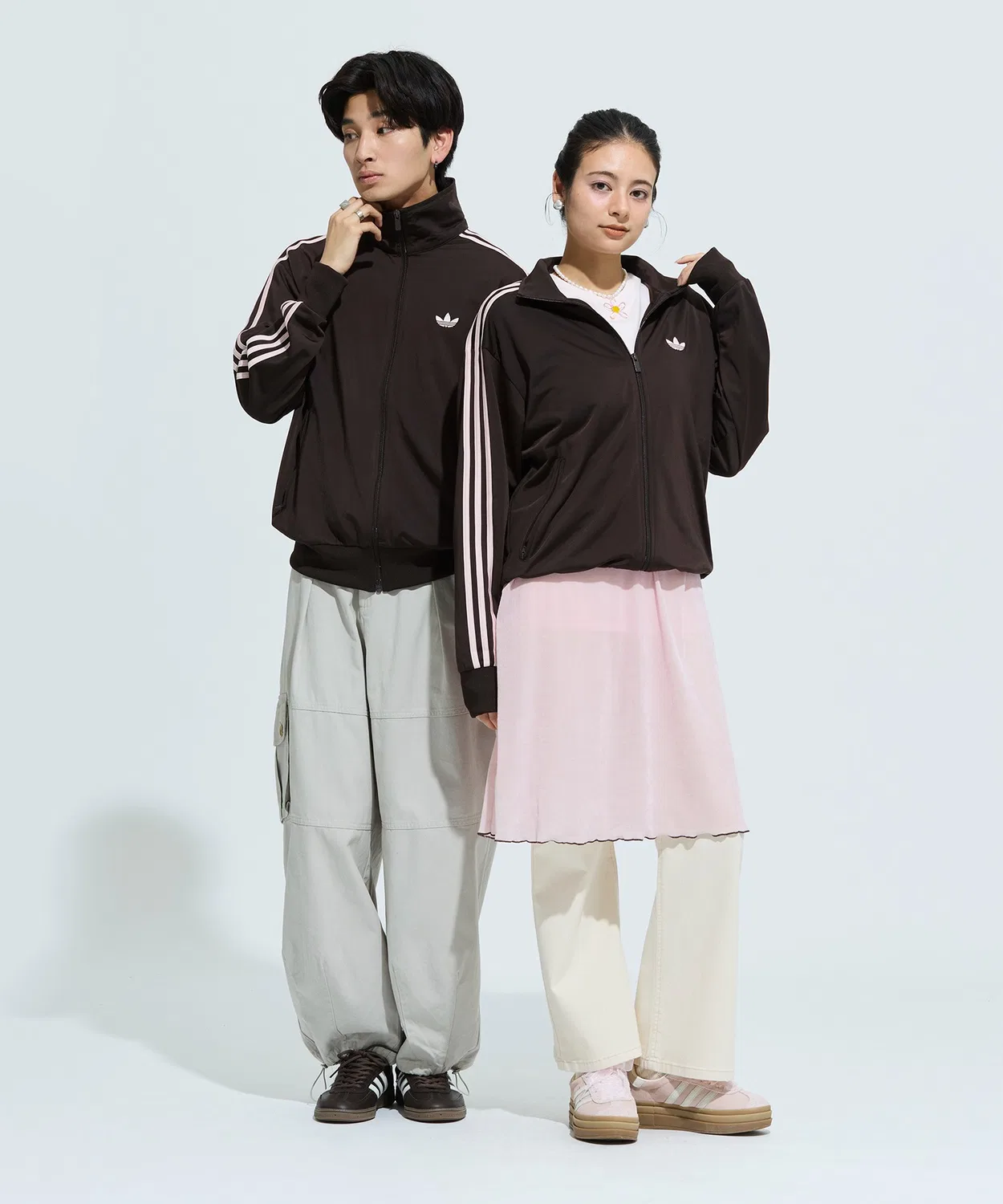 Мужская куртка-олимпийка с принтом Firebird Track Top Adidas, Brown — фото 2