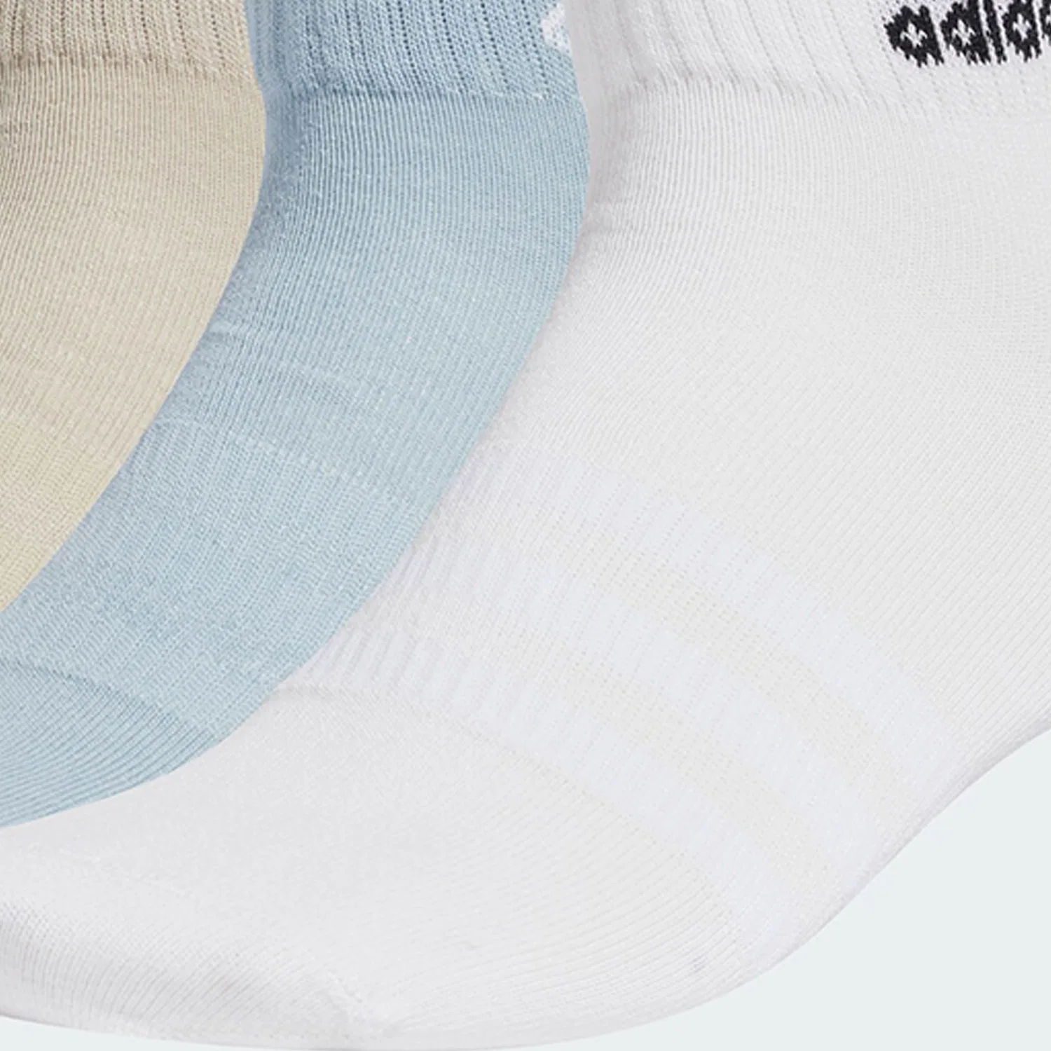 Детские носки с лодыжкой, 3 пары, Adidas, White Blue Light Gray — фото 4